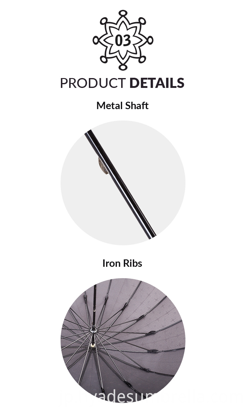 女性はマニュアルオープンストレート傘を印刷 Women Printed Manual Open Straight Umbrella